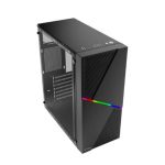 Gabinete Acteck Media Torre Draco GM450 Max MB ATX Fuente ATX 500w Panel Izq Cristal  Frente Asimetrico RGB Diagonal 2xUSB 2.0 + 1xFan Advanced Series Negro