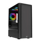 Gabinete Gamer Acteck Micro Torre Nyx GI730 Max MB M-ATX Panel Izq Cristal + Frente Solido con Ranura 1xUSB 3.0 + 3xFan RGB Negro