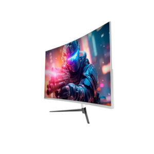 Monitor Gamer Acteck Curvo 27? Ultra Earth II MGX27C VA+ 165Hz 1ms + Full HD 1080p HDMI + DP + TYPE-C 15W + 3.5mm + VESA 100 x 100 mm Blanco