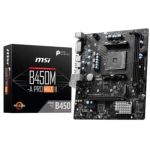 Tarjeta Madre MSI B450M-A PRO MAX II 2xDDR4 64GB 4133Mhz PCIe 3.0 M.2 1xHDMI 1xDVI-D S AM4 Ryzen 3th 4th 5th Series mATX
