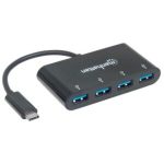 Hub Manhattan USB-C 3.2 Gen1 4 Puertos USB-A Color Negro