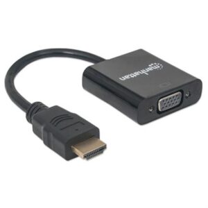 Convertidor Manhattan Video HDMI a SVGA Bolsa Color Negro