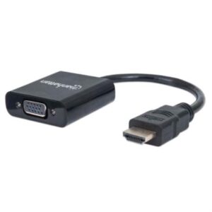 Convertidor Video Manhattan HDMI a VGA Color Negro