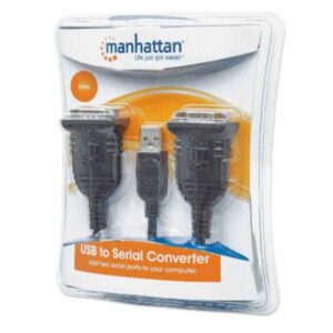 Convertidor Manhattan USB a Serial DB9M 2 Puertos