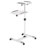 Soporte de Carrito Manhattan para Proyectores/Laptop Altura Ajustable Color Gris-Blanco