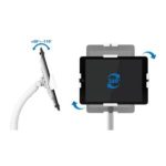 Soporte de Suelo Manhattan Antirrobo para Tablet/iPad 7.9? a 11? Altura 790 a 1190mm Color Blanco