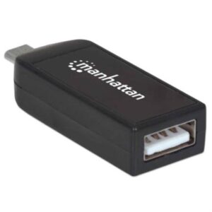 Lector de Tarjetas Manhattan OTG 24 en 1 con Puerto USB 2.0 Color Negro