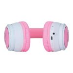 DIADEMA VORAGO HPB-300K BLUETOOTH/3.5MM ROSA/BLANCO KITTEN RGB 6HRS