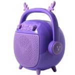 BOCINA VORAGO BSP-205 BLUETOOTH MSD / USB / 3.5MM MICROFONO CON MODOS DE VOZ COLOR PURPURA