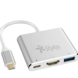 Hub Stylos HB001 3 en 1 HDMI/USB-C